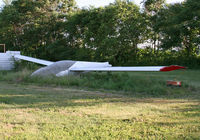  - Please let me fly again!  I found this poor tailless glider with a bent wing at a remote corner of Kutztown.  I could not locate a registration number. - by Daniel L. Berek
