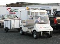  - Skydive Swansea's buggy and trailer used for transport from the landing areas to manifest. - by Roger Winser