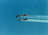  - North American AT-6/SNJ's at Quonset State Airport, North Kingstown, RI - circa 1980's - by scotch-canadian