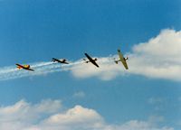  - North American AT-6/SNJ's at Quonset State Airport, North Kingstown, RI - circa 1980's - by scotch-canadian