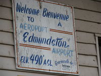  @ Edmundston Airport - Welcome Sigh at the terminal building - by Peter Pasieka
