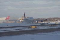  - Northwest 747-400 taking off creating a blizzard - by Florida Metal