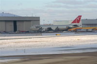  - Northwest 747-200 - used for victorious University of Michigan football players vs. Florida Gators after arriving from MCO. - by Florida Metal