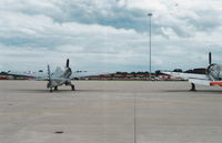  - Wildcat and part of a P-47 on the warbird ramp at Selfridge - by Florida Metal