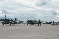  - F-4U Corsairs on warbird ramp at Selfridge - by Florida Metal