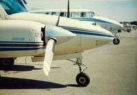  - Beech B58 Baron parked at Dutchess County Airport, Poughkeepsie, NY - circa 1980's  - by scotch-canadian
