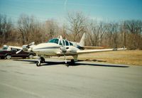  - Beech B58 Baron parked at Dutchess County Airport, Poughkeepsie, NY - circa 1980's  - by scotch-canadian