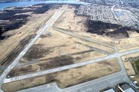  - Kingston Airport in Winter.  Not a lot of colour..  Taken from the South at about 1,500'. - by Mike Hill