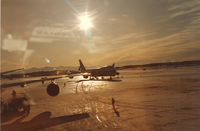  - Sunset at Anchorage Int'l Airport, winter Feb '85 - by Henk Geerlings