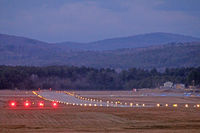  @ Dillant-hopkins Airport - Evening lights on runway 02, Dillant-Hopkins Airport, Keene, NH - by Ron Yantiss