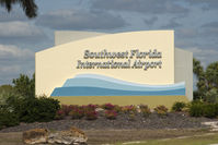  @ Southwest Florida International Airport - Sign at the main accesss road to Southwest Florida International Airport - by Mauricio Morro