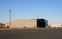  @ Orange County Airport - New Sky Dive Orange building - by Ronald Barker