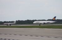  - A380 lining up to depart on Runway 18R - by Florida Metal