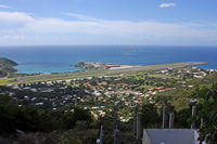  @ Cyril E. King Airport - I wish this was my house there building over here. Every morning waking up with a nice view of the airport and the blue ocean. - by Connector