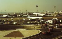  - View over the BOAC apron in the early 1970's showing Speedbird 707's, 747's and VC 10's. - by Roger Winser