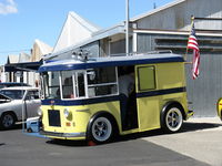  - Aviation Museum of SZP First Sunday invites car clubs. Today we had a Corvette Club, Porsche Club, Ford Model A Club, a Hot Rod Club and this customized old DIVCO Twin Coach Van. - by Doug Robertson