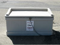  - Typical aircraft owner minor maintenance lockbox in assigned tiedowns area-with atypical message - by Doug Robertson