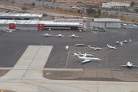  - Phoenix, Arizona - Cutter Aviation Ramp at Sky Harbor International Airport, as seen on departure from RWY 25R. - by Mark Kalfas