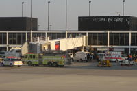  - Chicago, Illinois - Chicago Fire Department - O'Hare Airport Rescue 2, Engine 10 and Ambulance 16   responding to a call at the Delta Airlines Terminal 2, Gate E10. - by Mark Kalfas