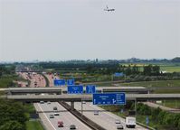 - Inbound traffic for runway 08L floating down along Autobahn A 14..... - by Holger Zengler