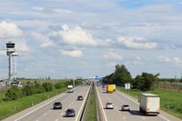  - View along Autobahn A 14 to crossing taxiway Alpha.... - by Holger Zengler
