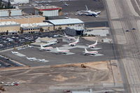  - JANET Gold Coast Terminal, on a Saturday morning departure from RWY 25R KLAS, it appears that all the birds are in the nest with the exception of two Beech King Air 200's. - by Mark Kalfas