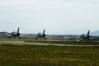  - three Hawk T.1A's of RAF 208(R) Sqdn departing from RAF Valley - by Chris Hall