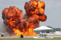  - Pyros going off at Sun N Fun during Masters of Mayhem show - by Florida Metal