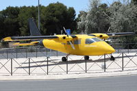  - Yellow Airplane in a roundabout at the airport. - by Air-Micha