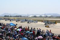  - Mustang lineup during the 2012 airshow - by Nick Taylor