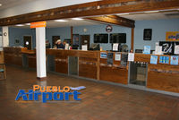  - Pueblo Airport's ticketing area - by Jeff Miller