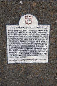  @ CHG2 - Information board of Harbour Grace Airfield and the past persons that departed here. - by Andy Graf-VAP