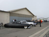  - First Sunday Aviation Museum of Santa Paula Open House & Fly-In invites car clubs-this is a 1951 Mercury club coupe chopped and channeled custom lowrider. - by Doug Robertson