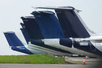  - BAe 146's stored at Kemble - by Chris Hall