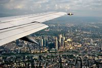  - Final approach on rwy 25R offers you a interesting view to Frankfurt skyline. - by Holger Zengler