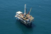  @ Platform Emmy Heliport - EMMY oil platform off Huntington Beach - by Nick Taylor