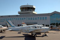  @ Växjö Airport (Kronoberg Airport) - Piper Warriors parked in front of the terminal building of Småland Airport. - by Henk van Capelle