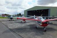  - Three Slingsby T-66 Nipper's at the Real Aeroplane Club's Wings & Wheels fly-in, Breighton - by Chris Hall