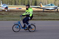  @ Växjö Airport (Kronoberg Airport) - This is the follow-me bicyclist of the 5 may 2012 air show at Småland Airport, Växjö, Sweden. - by Henk van Capelle