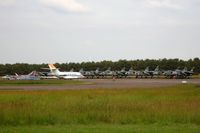  - Storage area with 12 SEPECAT Jaguar A, 1 Mirage III, 1 Falcon 20 and 2 CM170 Fouga Magister one with French Aerobatic Team deco - by BTT