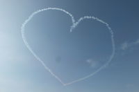  - Heart in the Sky The Red Arrows tribute to Lt Jon Egging Red 4 and Flt Lt Sean Cunningham Red 5 who both lost their lives last year while serving with the team. - by Chris Hall