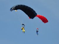  - Skydiving from 12000 feet with Skydive Swansea at Swansea Airport. - by Roger Winser