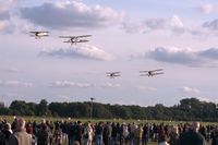  - A very unique sight - Albatros D.Va leading the RAF R.E.8 - followed by the RAF SE.5A and the Bristol F.2b Fighter at The Shuttleworth Collection - before the Albatros and the R.E.8 go on display at the RAF Museum, Hendon. - by Eric.Fishwick