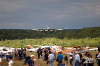  @ Dala-Järna Airport - Lufthansa Junkers Ju-52/3mg8e D-CDLH on short finals during the 2012 Flygfesten at Dala-Järna airfield, Sweden. - by Henk van Capelle