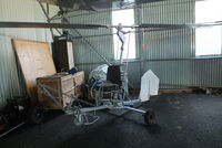  - unknown gyroplane inside the hangar at Kilrush Airfield, Ireland - by Chris Hall