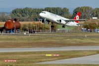  - Take-off on runway 26R. On the right behind aircraft visitor´s hill and on the left fire training area. - by Holger Zengler