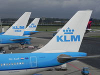  - Tails of KLM fleet. - by Henk Geerlings