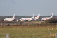  - Some of the BMI Baby 737's stored at Norwich. - by Graham Reeve