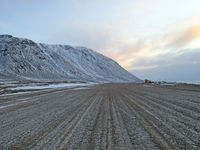  @ Grise Fiord Airport - Looking down runway 14 - by Tim Kalushka