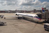  - A Delta MD-88 at the gate at Hartsfield-Jackson - by Jim Donten
